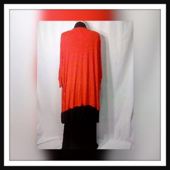 Stunning Red and Black Jacket and Dress Size 1X - Picture 7 of 8